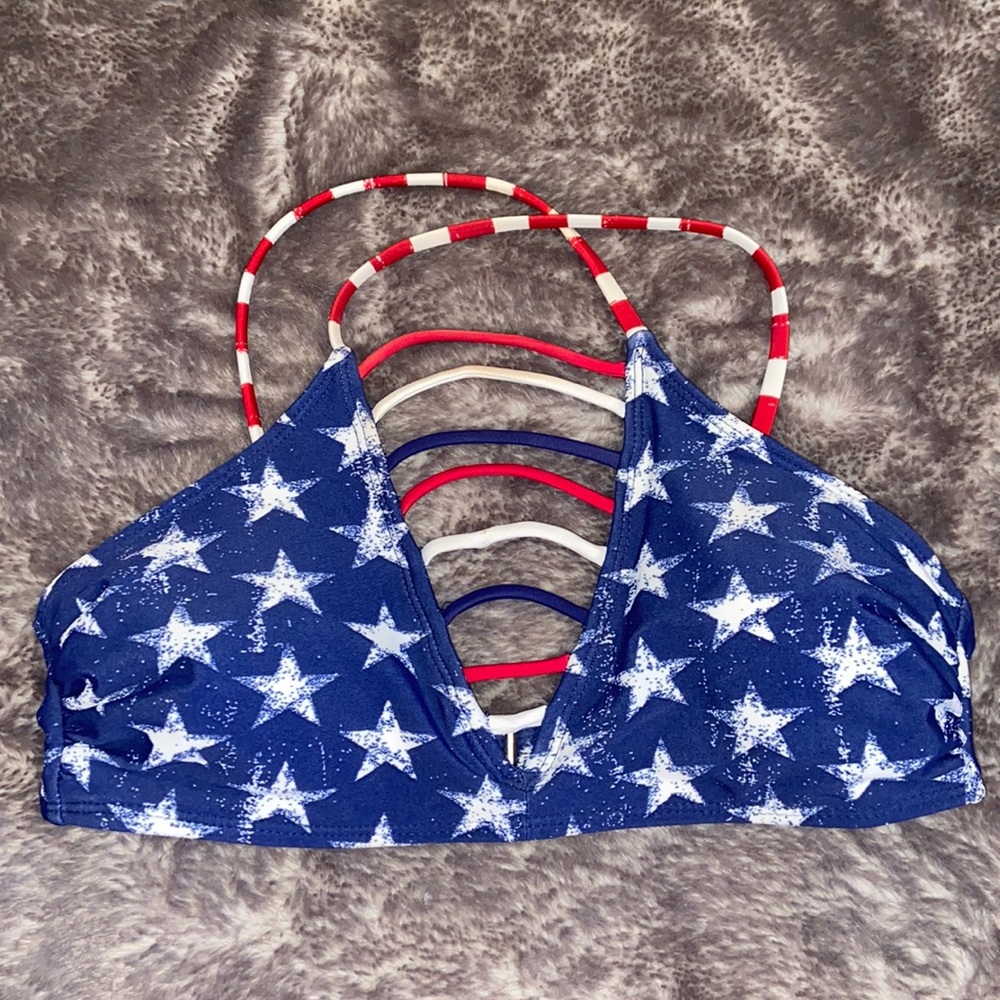 Red, White, & Blue Bikini Top